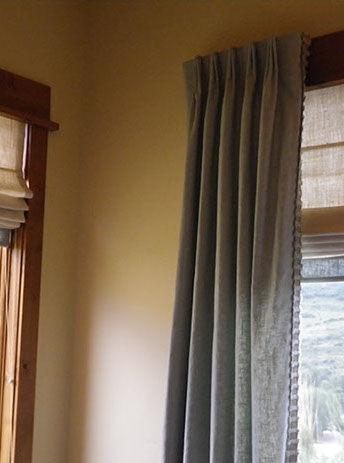 Draperies, pinch pleated, euro pleats, rod pocket, ripplefold, flat and grommet drapes.