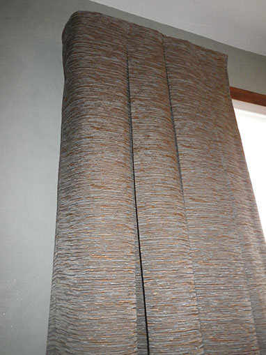 drape: different styles from sabine, rod holders and fabric