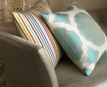 sabine soft furnishings patters and inside layouts, pillows and furniture for the office
