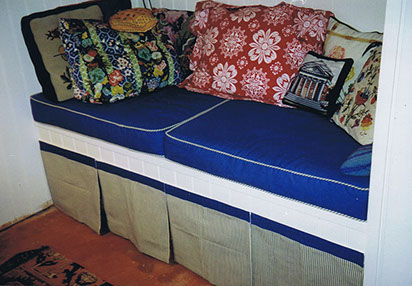 sabine soft furnishings patters and inside layouts, pillows and furniture for the office